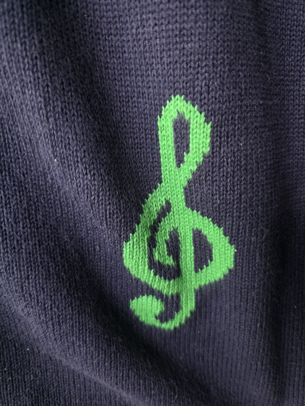 Vintage Coton D'or Musical Note Button Up Cardigan Sweater Purple Womens Medium - Picture 6 of 7